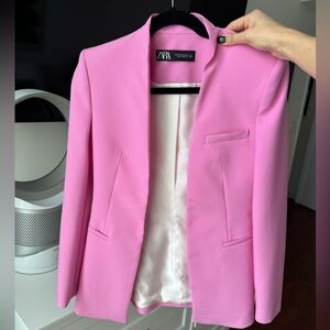 ZARA Blazer pant set pink.